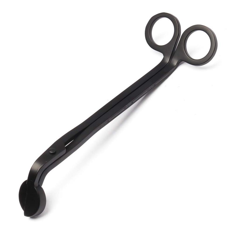 SUMAJU 2 in 1 Candle Accessory Set - Wick Trimmer & Dipper, Stainless Steel Cutter Scissor for Candle Lovers (Black) - Image 2