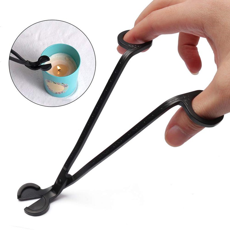 SUMAJU 2 in 1 Candle Accessory Set - Wick Trimmer & Dipper, Stainless Steel Cutter Scissor for Candle Lovers (Black) - Image 4