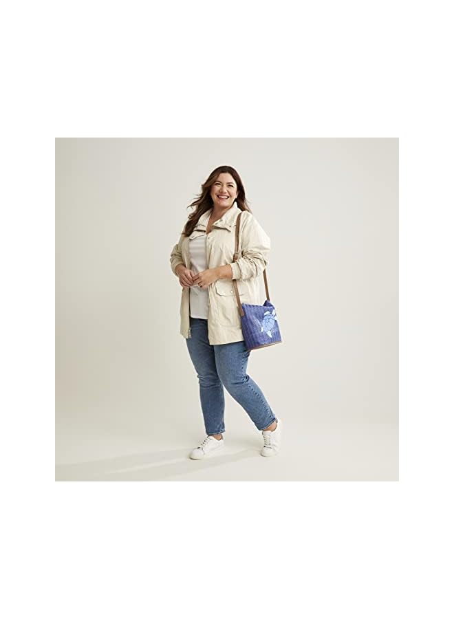 Vera Bradley Women's Straw Bucket Crossbody Purse Crossbody Purse - Image 5