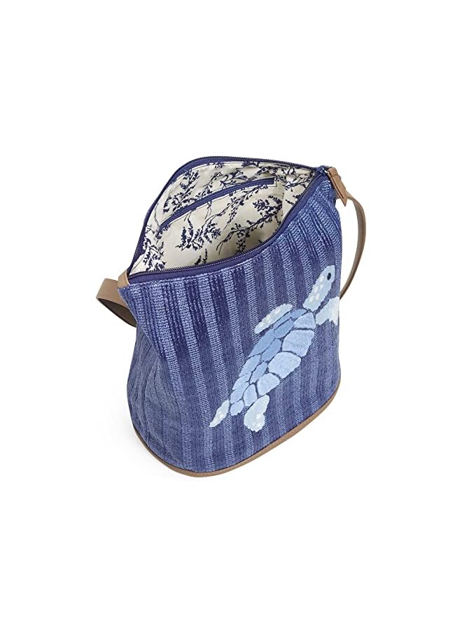 Vera Bradley Women's Straw Bucket Crossbody Purse Crossbody Purse - Image 3