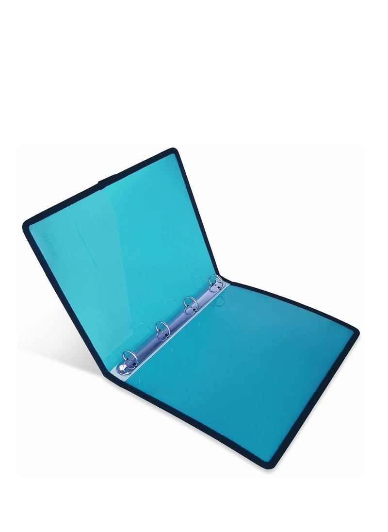 Maxi - Maxi A4 Ring Binder With 4 Ring Translucent Turquoise, waterproof, dust-proof, very practical, and reusable - Image 1