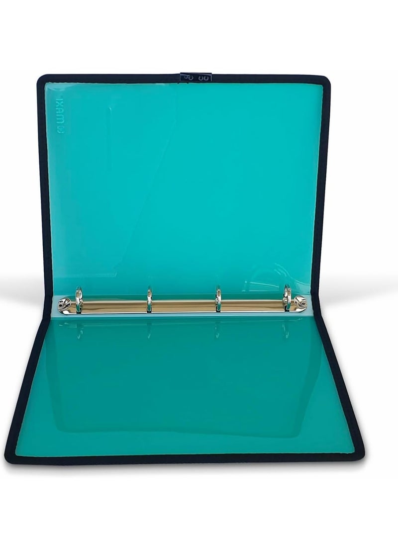 Maxi - Maxi A4 Ring Binder With 4 Ring Translucent Turquoise, waterproof, dust-proof, very practical, and reusable - Image 1