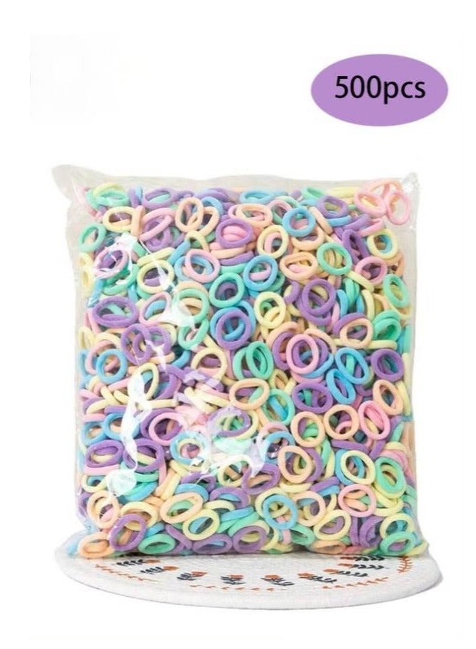 Generic Pack Of 500 Multicolour Non-Slip Elastic Hair Ties - Image 1