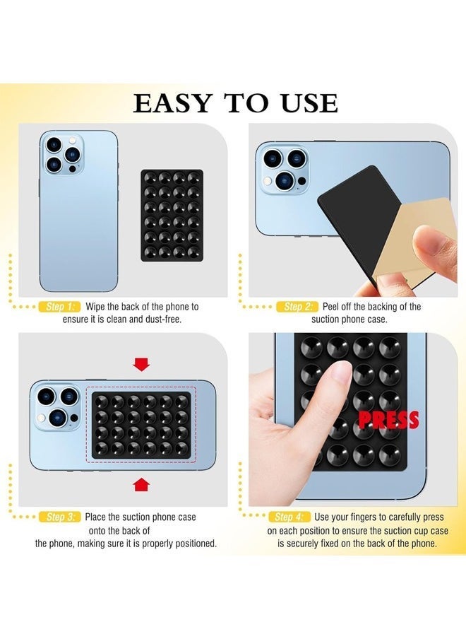 FLOWING 12PCS Silicone Suction Cup Phone Holder, Strong Suction Phone Mount, Perfect for Mirrors, Tiles, Glass, and Smooth Surfaces – Hands-Free for Video Calls, Makeup, Selfies, and Learning - Image 4