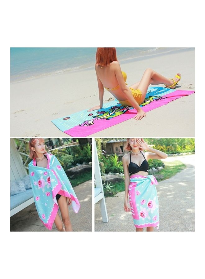 NIBEMINENT Large Pure Cotton Bath Towel Multicolour 20X10X5cm - Image 1