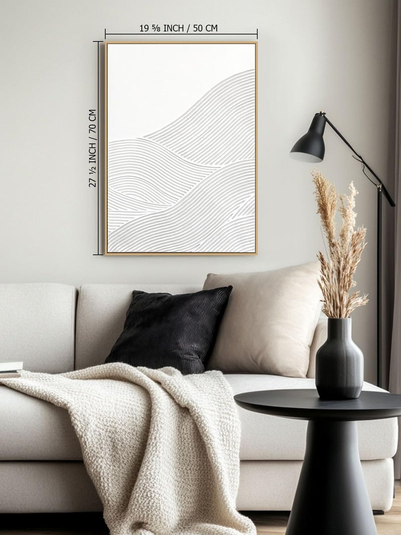Zessonic Framed 3-Piece Neutral Abstract Textured Wall Art â€“ Modern Boho Wall DÃ©cor for Living Room, Bedroom & Bathroom â€“ Large 3D Framed Artwork for Contemporary Home DÃ©corï¼Œ20 x 28 inches x3 pieces - Image 5