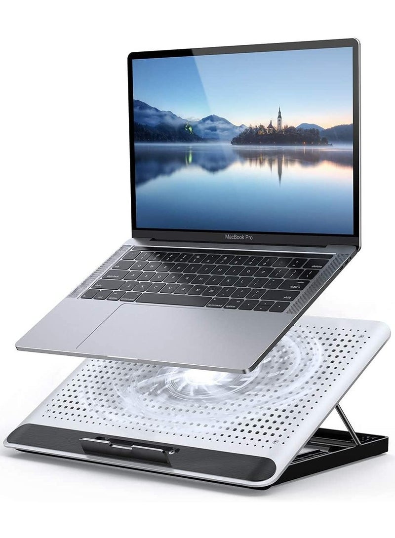 general Laptop Cooler, Laptop Cooling Pad : Portable Height Adjustable Laptop Cooling Fan Stand Holder Riser Compatible - Image 1