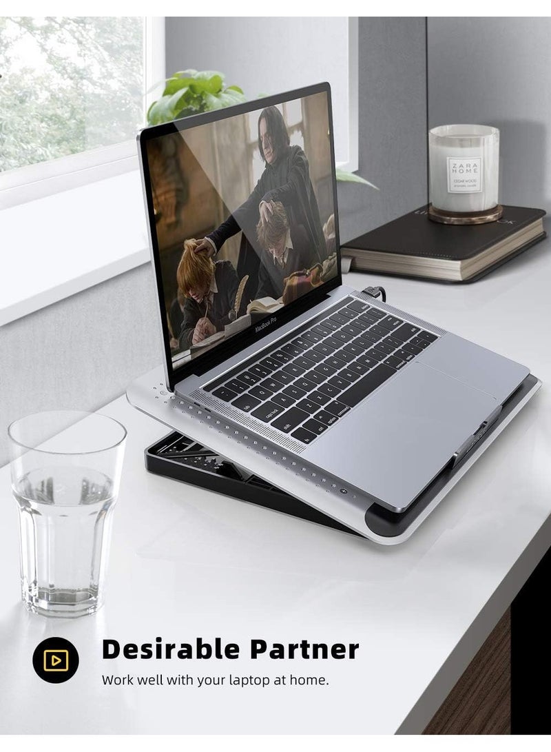 general Laptop Cooler, Laptop Cooling Pad : Portable Height Adjustable Laptop Cooling Fan Stand Holder Riser Compatible - Image 2