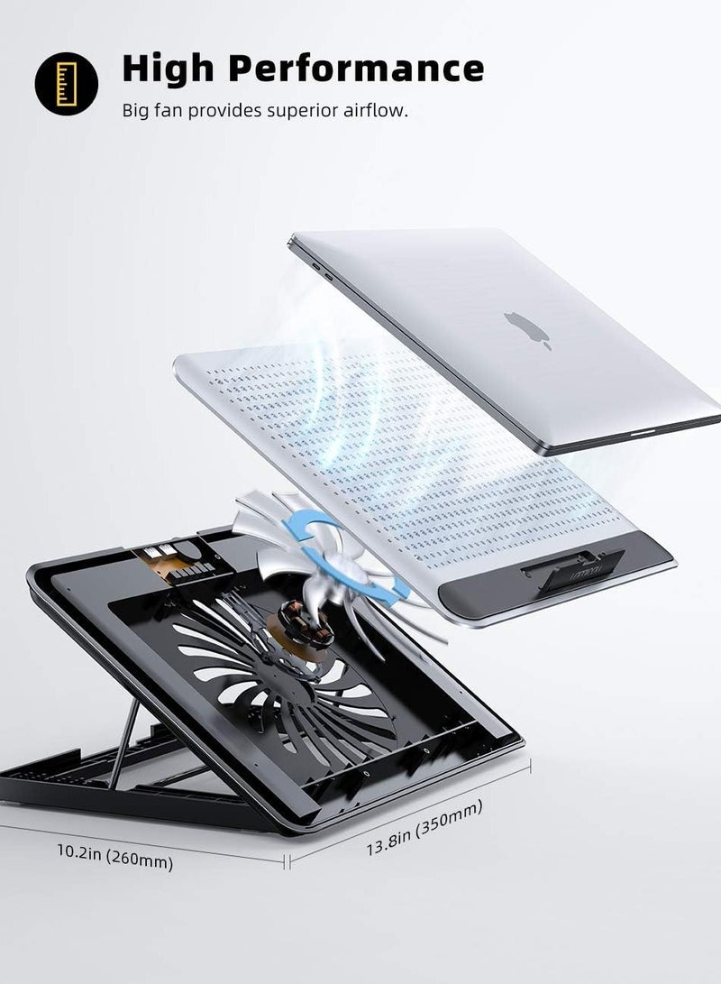 general Laptop Cooler, Laptop Cooling Pad : Portable Height Adjustable Laptop Cooling Fan Stand Holder Riser Compatible - Image 4