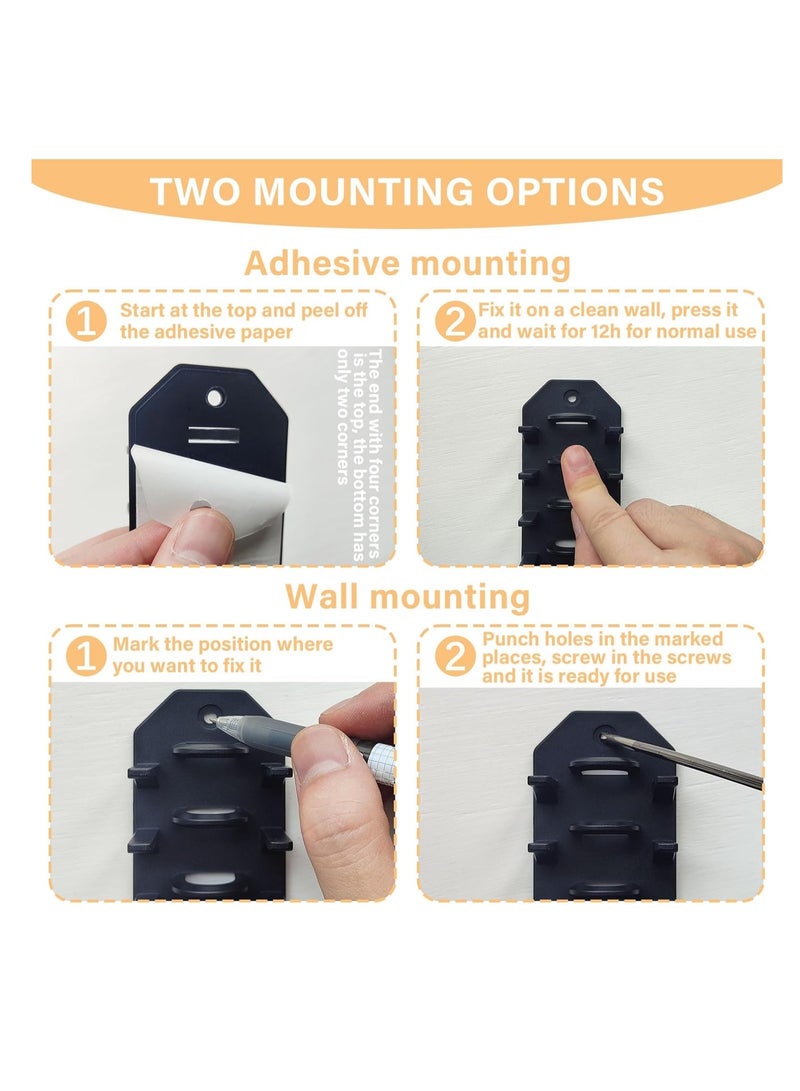 2 Pack Hat Organizer for Baseball Caps,Hat Rack for Wall, Compact Hat Storage Display Holder,Hold Up to 20 Hats,Hat Hanger Strong Adhesive/Wall Drilled for Door,Bedroom,Closet - Image 5