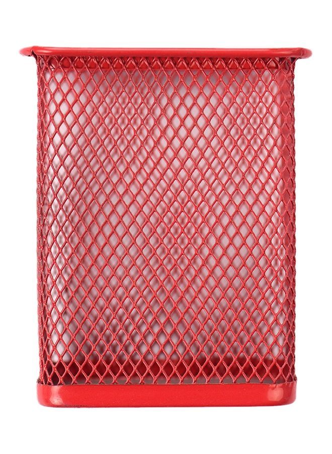NIBEMINENT Mesh Metal Pen Holder Red - Image 2