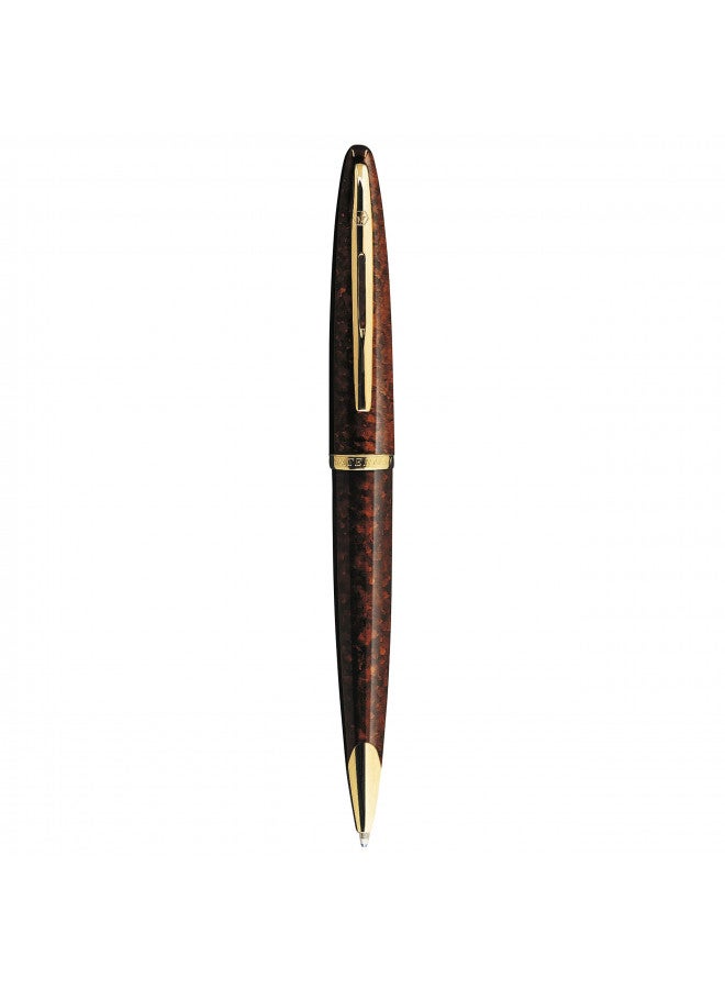 Waterman Waterman Carène Ballpoint Pen, Marine Amber with 23k Gold Clip, Medium Point with Blue Ink Cartridge, Gift Box  - Image 3