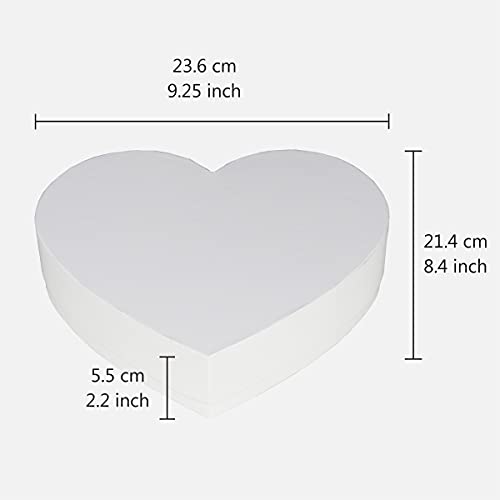 WENPACK Empty Heart Shaped Gift Box Strawberry Packaging (White) - Image 3
