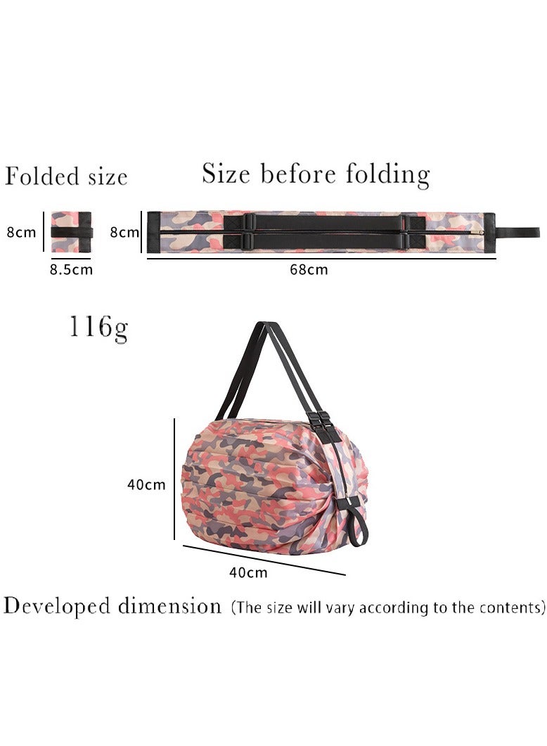 Reusable Shopping Bag, Travel Duffel Bag Portable Foldable Grocery Storage Tote, Eco-friendly Travel Recycle Shopping Bag, Waterproof Nylon Bag, Daily Shopping Commuting Picnic Camping Storage Bag Beach Swim Bags  - Image 5