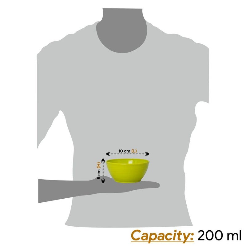 Wonder Wonder Homeware Premium Microwave Safe Round Plain Katori Set Set of 12 200 ml Green Grey  - Image 3