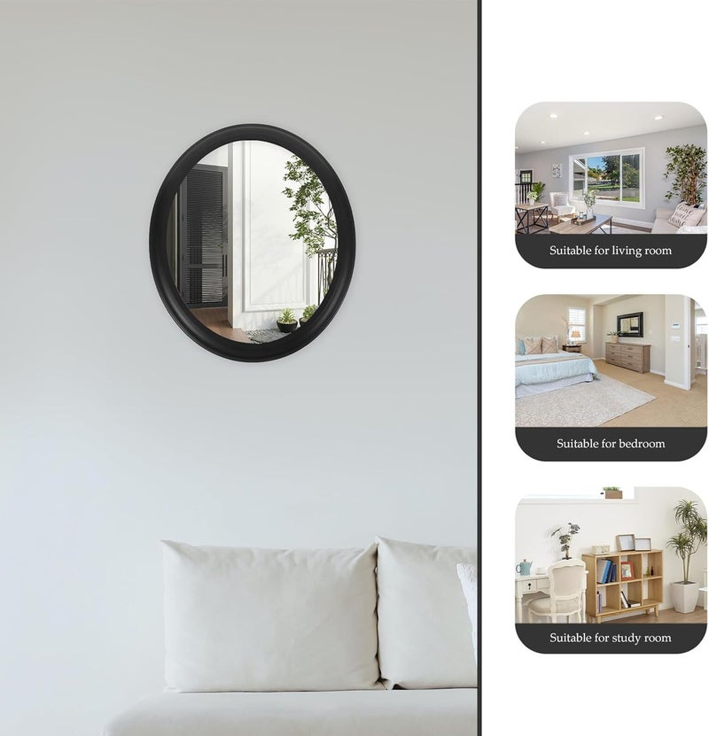 GALPADA Oval Wood Picture Frame 12-inch Black Solid Wood Poster Frame Hanging Photo Holder Wall Display for Home Decor - Image 4