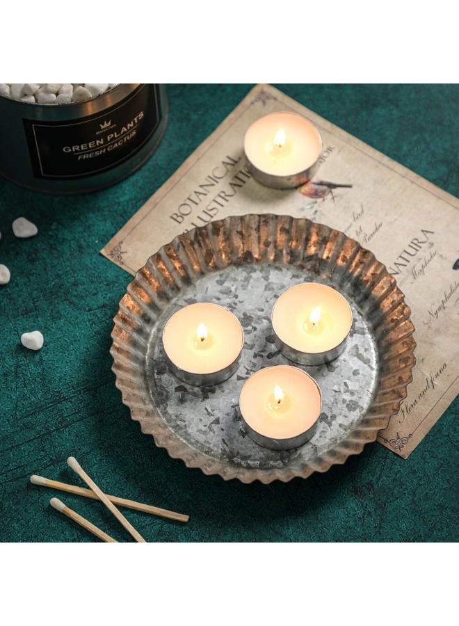 HILUMIDA Unscented Tealight Candles - 200 Pack 4 Hours Smokeless White Small Tea Candles for Weddings,Warmer Home Decor for Home - Image 3