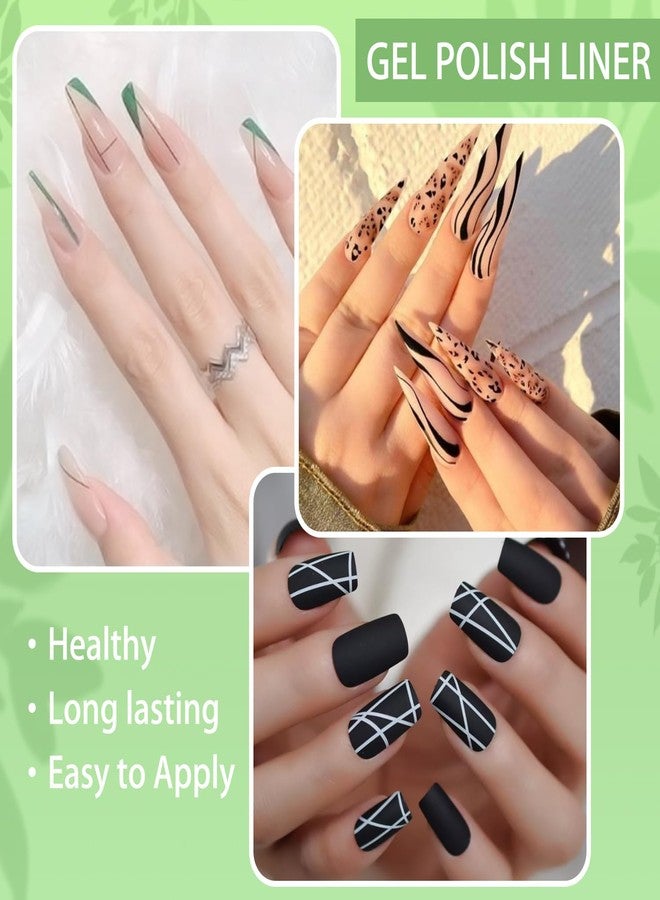 SULLMAR 12 Color Gel Nail Polish Liner Set Suitable for Creative Nail Design and Professional Nail Art Gel Liner for Stylish Nails - Image 5