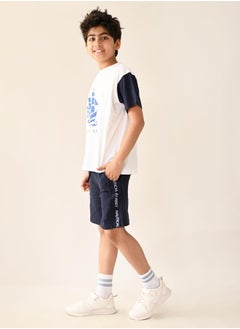LILPICKS Boat Printed T-shirt with Drawstring Short Set  - Image 2