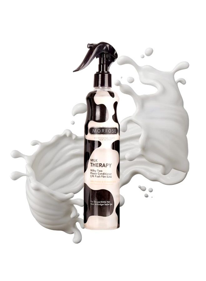 MORFOSE Milk Therapy Spray, Hair Detangler Spray for Women, Leave in Conditioner for Dry Damaged Hair, Heat Protectant for Hair Heat Protectant Spray, Leave in Conditioner for Curly Hair, Heat Protect - Image 1