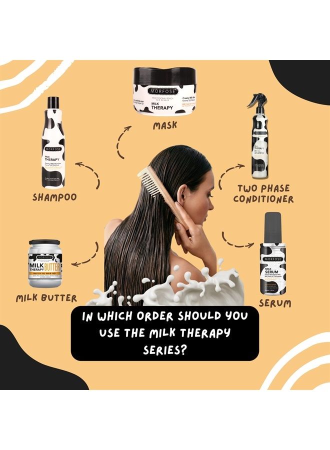 MORFOSE Milk Therapy Spray, Hair Detangler Spray for Women, Leave in Conditioner for Dry Damaged Hair, Heat Protectant for Hair Heat Protectant Spray, Leave in Conditioner for Curly Hair, Heat Protect - Image 4