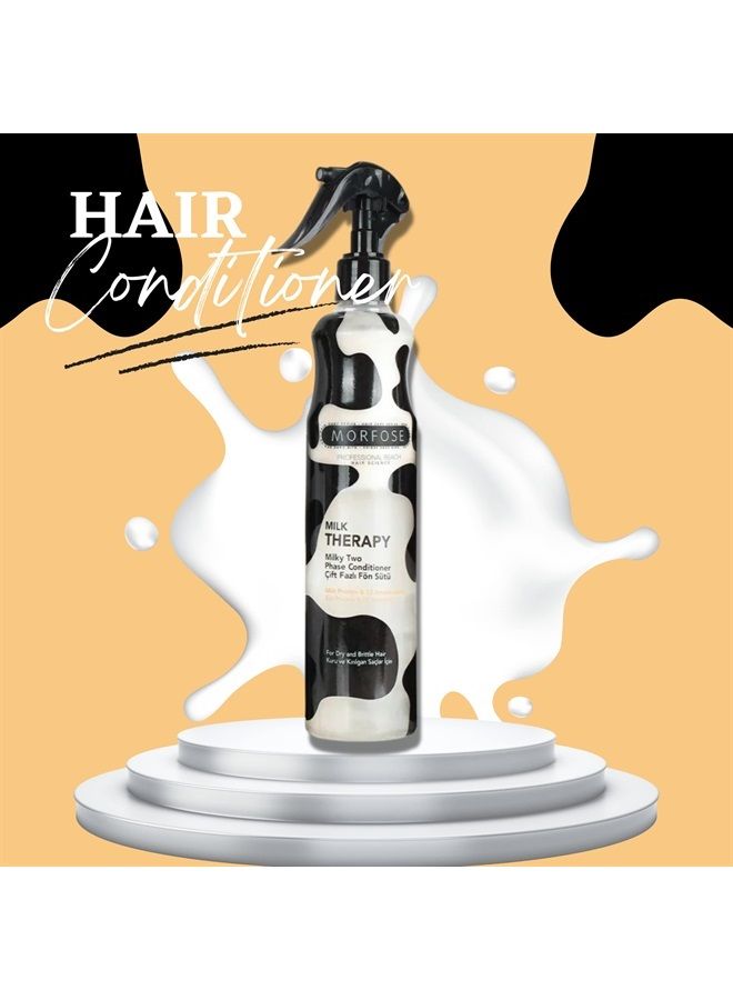 MORFOSE Milk Therapy Spray, Hair Detangler Spray for Women, Leave in Conditioner for Dry Damaged Hair, Heat Protectant for Hair Heat Protectant Spray, Leave in Conditioner for Curly Hair, Heat Protect - Image 5