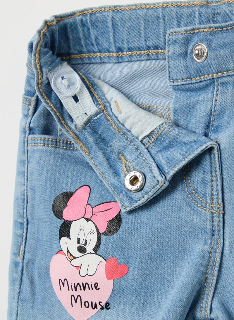 Ovs Five-Pocket Jeans With Minnie Mouse Print