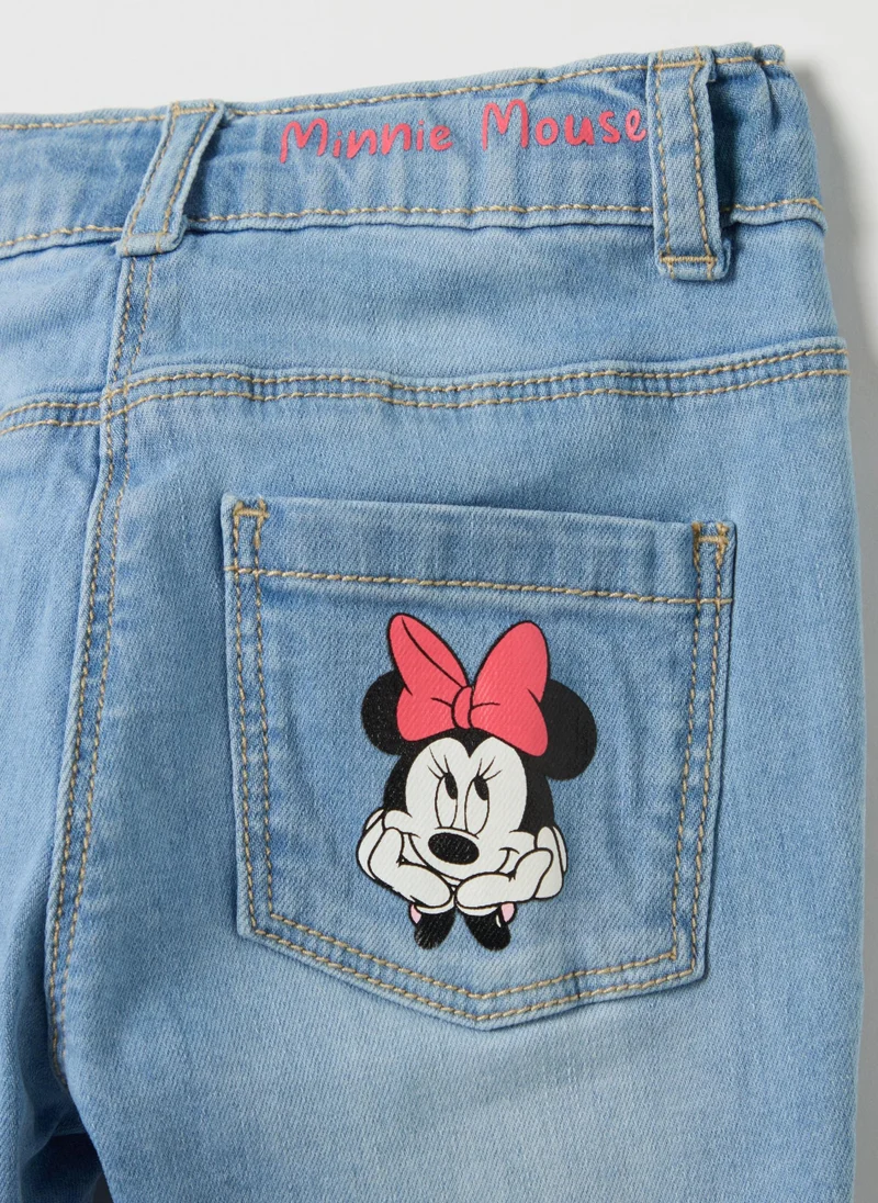 Ovs Five-Pocket Jeans With Minnie Mouse Print