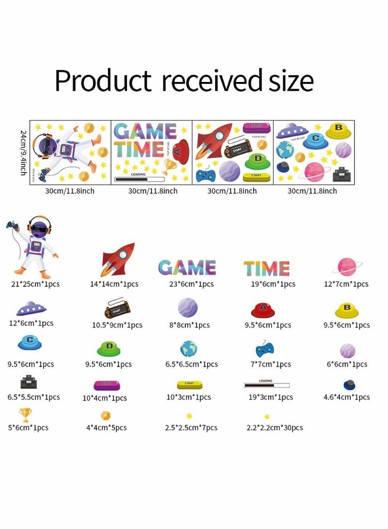 نيبمينينت Glow in The Dark Game Wall Decals Glowing Controller Gamer Adhesive Vintage Journaling Scrapbooking Supplies ,366 Pcs Mini Scrapbook Paper Bullet Junk Journal Kit Planner Diary - Image 2