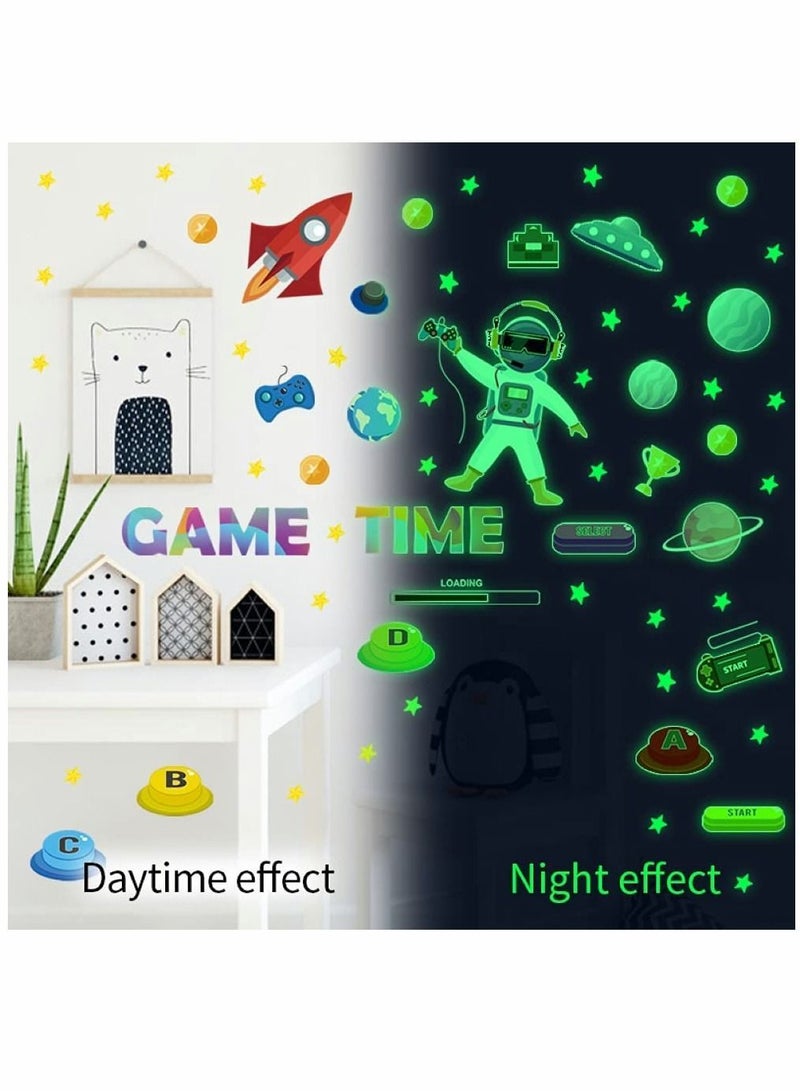 نيبمينينت Glow in The Dark Game Wall Decals Glowing Controller Gamer Adhesive Vintage Journaling Scrapbooking Supplies ,366 Pcs Mini Scrapbook Paper Bullet Junk Journal Kit Planner Diary - Image 3
