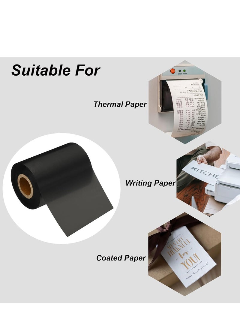 Generic Thermal Transfer Ribbon 110mm*300m-1 Roll.Resin Enhanced Wax Barcode Black Printer Ribbon 1” Core Ink Outside for Zebra ZT230 ZT410 ZT420 ZT610 Datamax Intermec Sato  - Image 4