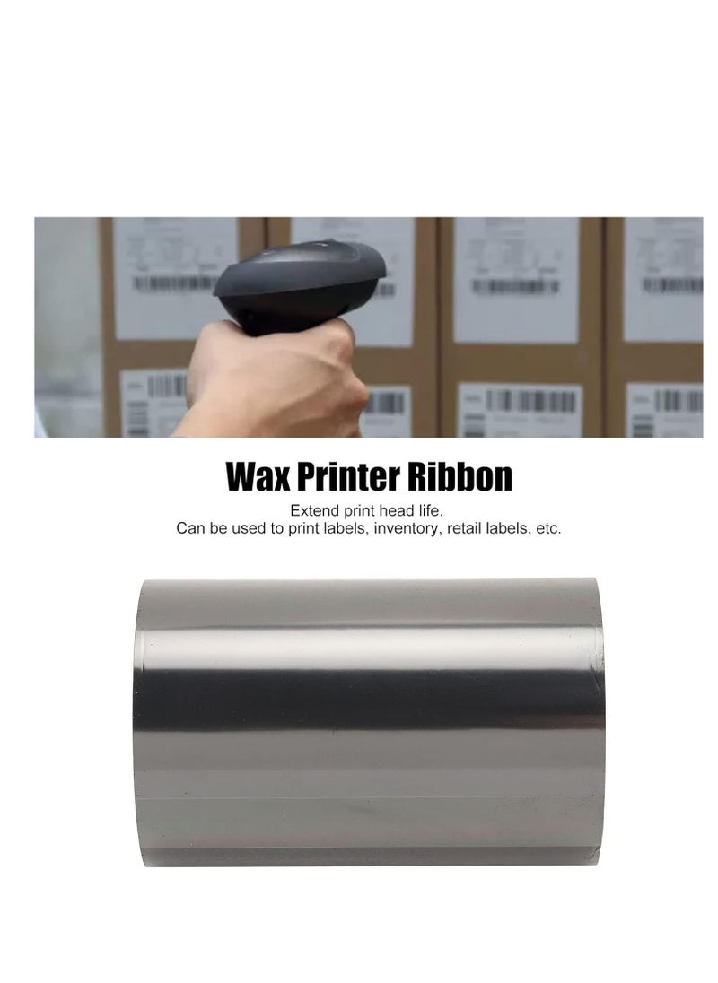Generic Thermal Transfer Ribbon 110mm*300m-1 Roll.Resin Enhanced Wax Barcode Black Printer Ribbon 1” Core Ink Outside for Zebra ZT230 ZT410 ZT420 ZT610 Datamax Intermec Sato  - Image 5
