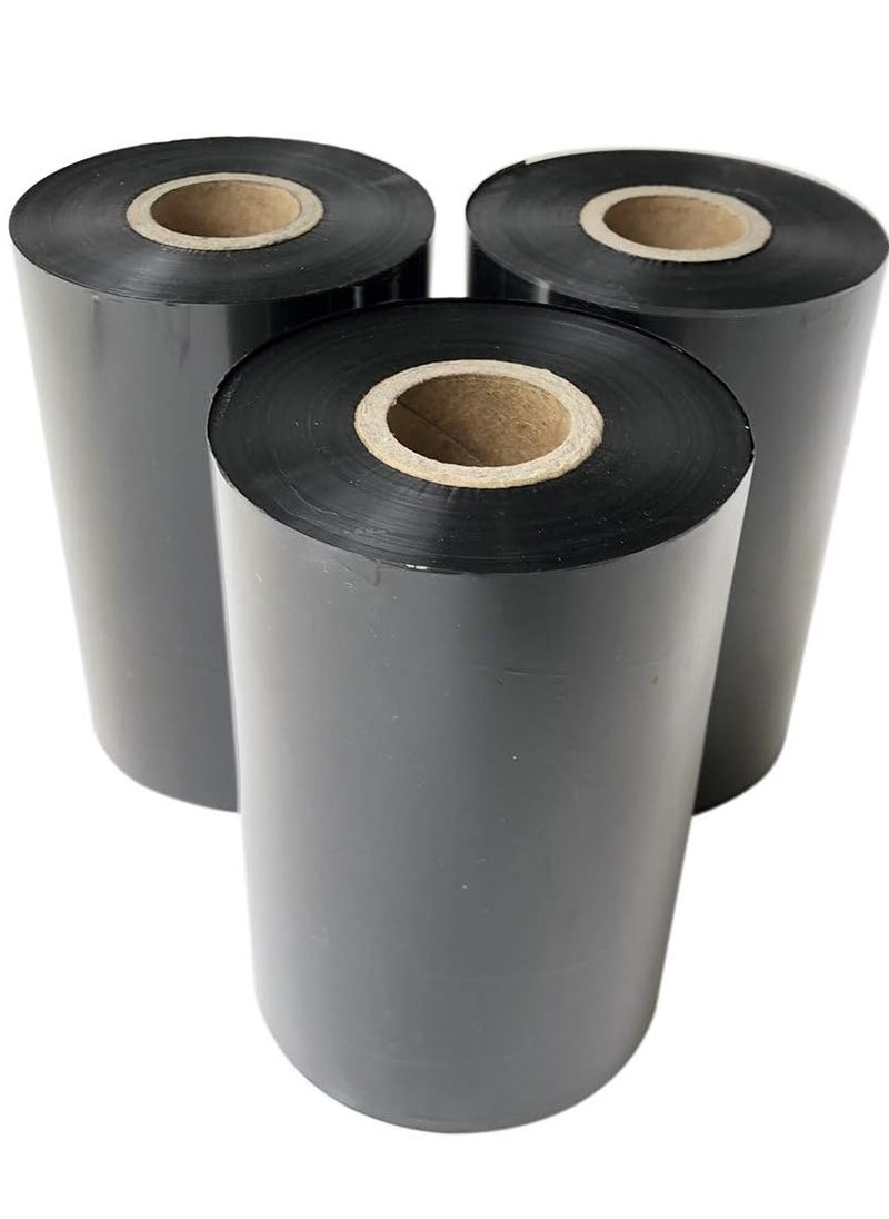 Generic Thermal Transfer Ribbon 110mm*300m-1 Roll.Resin Enhanced Wax Barcode Black Printer Ribbon 1” Core Ink Outside for Zebra ZT230 ZT410 ZT420 ZT610 Datamax Intermec Sato  - Image 2