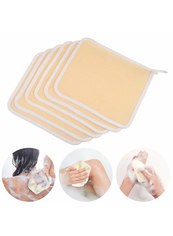Phogary 6 Pack Exfoliating Wash Cloths for Body Scrub and Face Clean, Dual-Sided Exfoliating Wash Towels Bath Washcloths for Men Women Skin Massage Spa - Rough Exfoliating Side and Soft Terry Side - Image 3