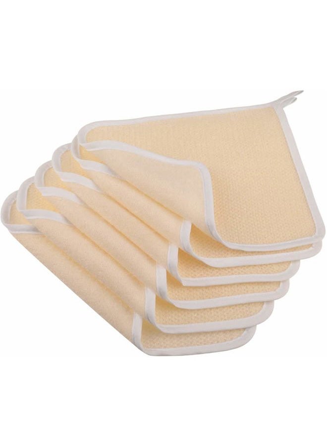 Phogary 6 Pack Exfoliating Wash Cloths for Body Scrub and Face Clean, Dual-Sided Exfoliating Wash Towels Bath Washcloths for Men Women Skin Massage Spa - Rough Exfoliating Side and Soft Terry Side - Image 1