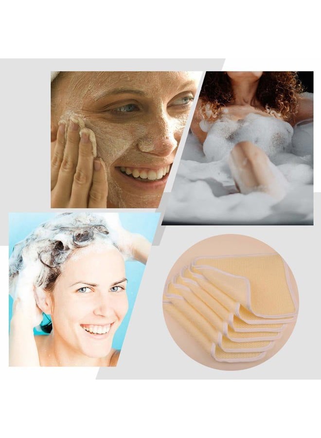 Phogary 6 Pack Exfoliating Wash Cloths for Body Scrub and Face Clean, Dual-Sided Exfoliating Wash Towels Bath Washcloths for Men Women Skin Massage Spa - Rough Exfoliating Side and Soft Terry Side - Image 5