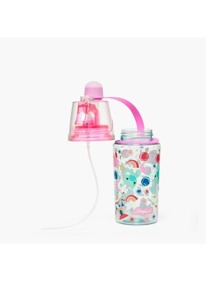 سكيلار Skylar Unicorn Print Tritan Water Bottle with Spout and Spray Nozzle