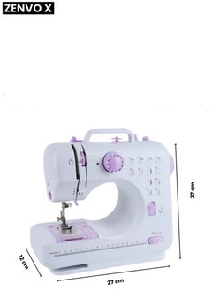 zenvo X Electric Sewing Machine, 12-Needle Two-Way Household Portable Sewing Machine for Sewing, Overlocking, and Buttonholes  - Image 5