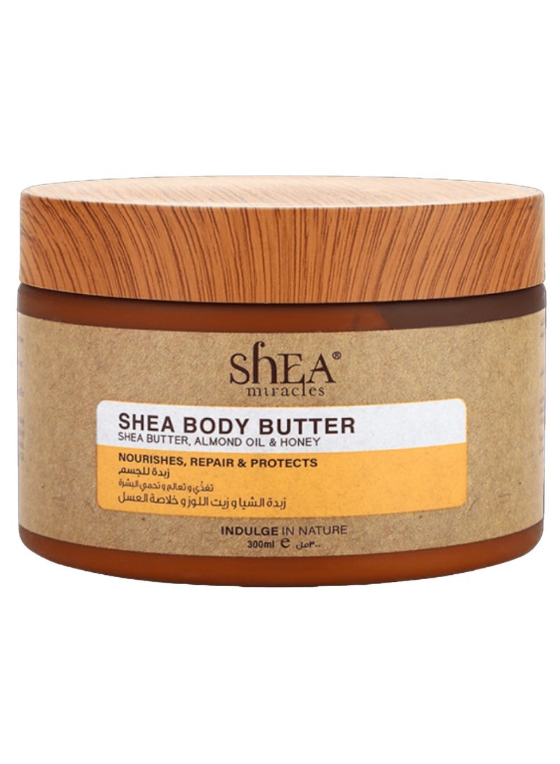 Body Butter with Almond Oil & Honey for Intense Skin Repair 300ml