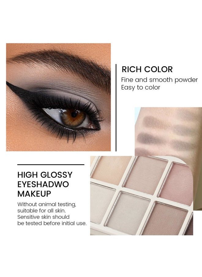 KYDA 10-Color Neutral Taupe Matte Eyeshadow Palette - High Pigmented Nude Brown & Smokey Grey Shades  - Image 3