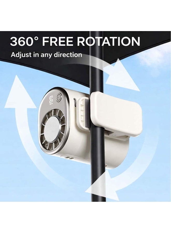 Car Clip On Air Conditioner Fan with Semiconductor Cooling - 199 Speed Levels, 360° Rotation, 6-in-1 Multifunctional Personal Fan for Umbrella, Stroller, Bike, Backpack, Desk & Outdoor Use - Image 3