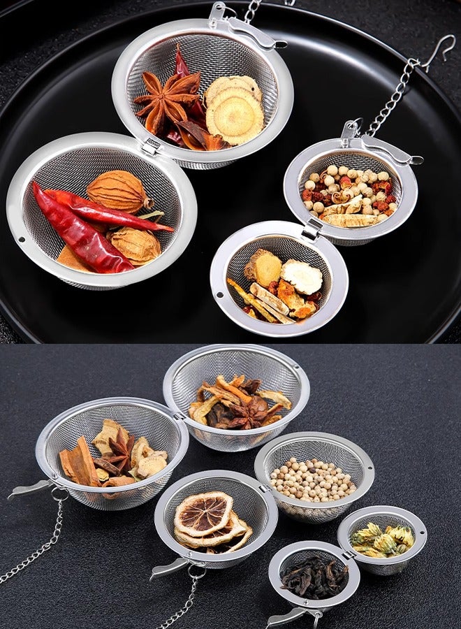 Morlife 3 Pcs Stainless Steel Mesh Tea Infuser, Tea Strainer, Tea Steeper, Fine Mesh Seasoning Ball Kitchen Soup Spice Stew Filter Kitchen Tool Metal Tea Bag Tea Ball - Image 2
