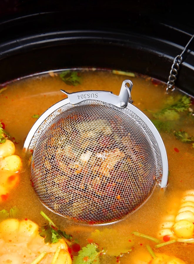 Morlife 3 Pcs Stainless Steel Mesh Tea Infuser, Tea Strainer, Tea Steeper, Fine Mesh Seasoning Ball Kitchen Soup Spice Stew Filter Kitchen Tool Metal Tea Bag Tea Ball - Image 3