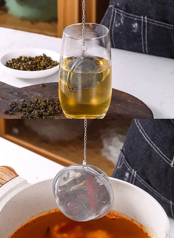 Morlife 3 Pcs Stainless Steel Mesh Tea Infuser, Tea Strainer, Tea Steeper, Fine Mesh Seasoning Ball Kitchen Soup Spice Stew Filter Kitchen Tool Metal Tea Bag Tea Ball - Image 4