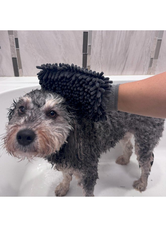 spot SPOT Clean Paws Chenille Microfiber Dog Towel Mitt - Super Absorbent, Quick-Drying, Washable, Double-Sided Glove for Wet Paws & Body, Durable, Odor-Free, Gently Massages & Dries, 9.5in x 7in - Image 2