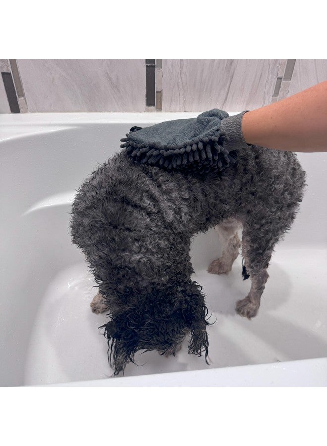 spot SPOT Clean Paws Chenille Microfiber Dog Towel Mitt - Super Absorbent, Quick-Drying, Washable, Double-Sided Glove for Wet Paws & Body, Durable, Odor-Free, Gently Massages & Dries, 9.5in x 7in - Image 3