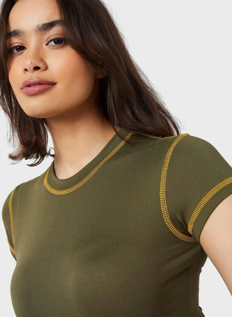 Ardene Crew Neck Crop T-Shirts