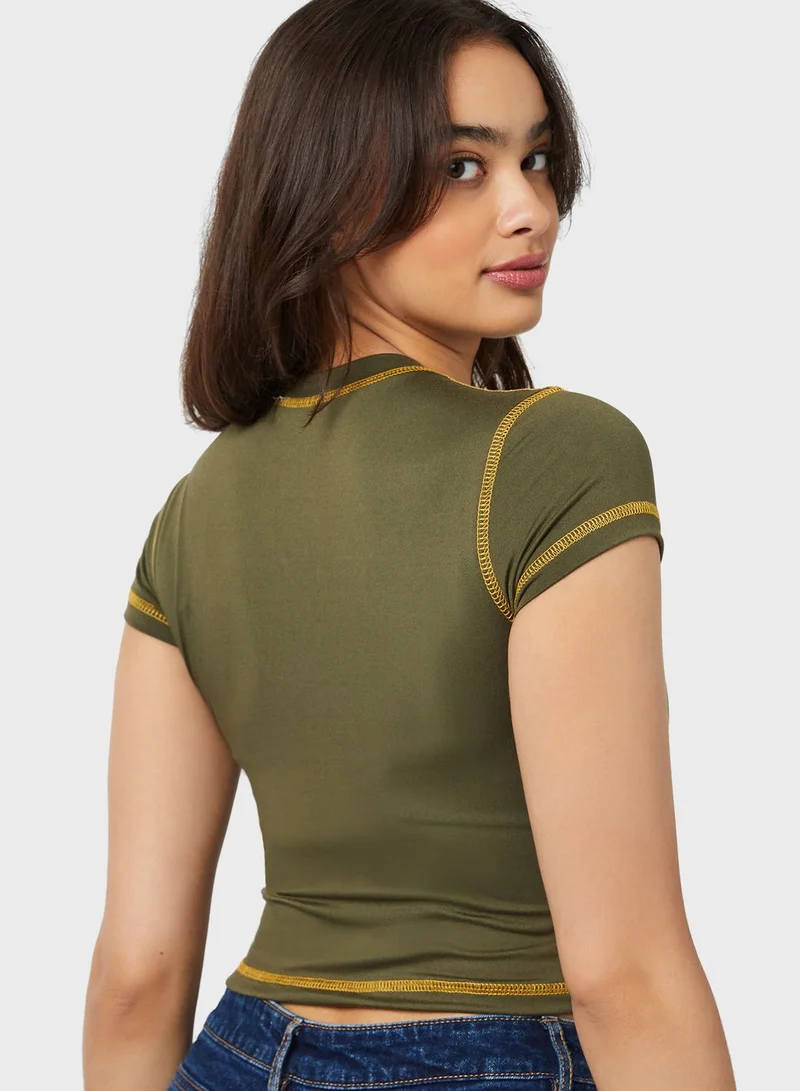 Ardene Crew Neck Crop T-Shirts