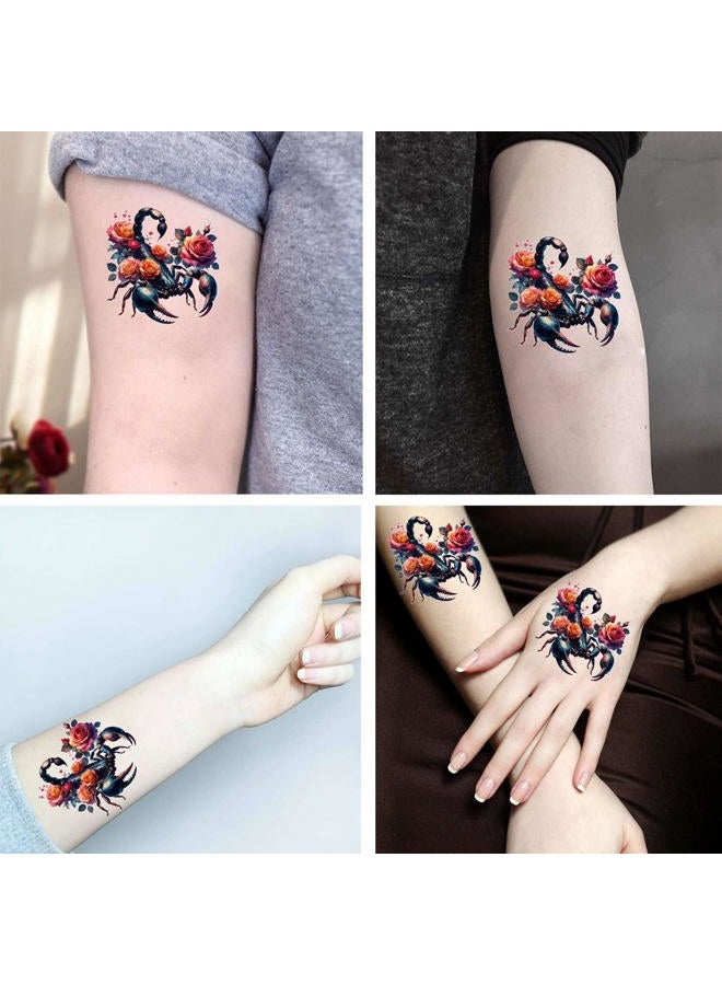 Dopetattoo تاتو مؤقت على شكل عقرب للرجال والنساء - تاتو مزيف للرقبة والذراع - 6 أوراق - Image 2