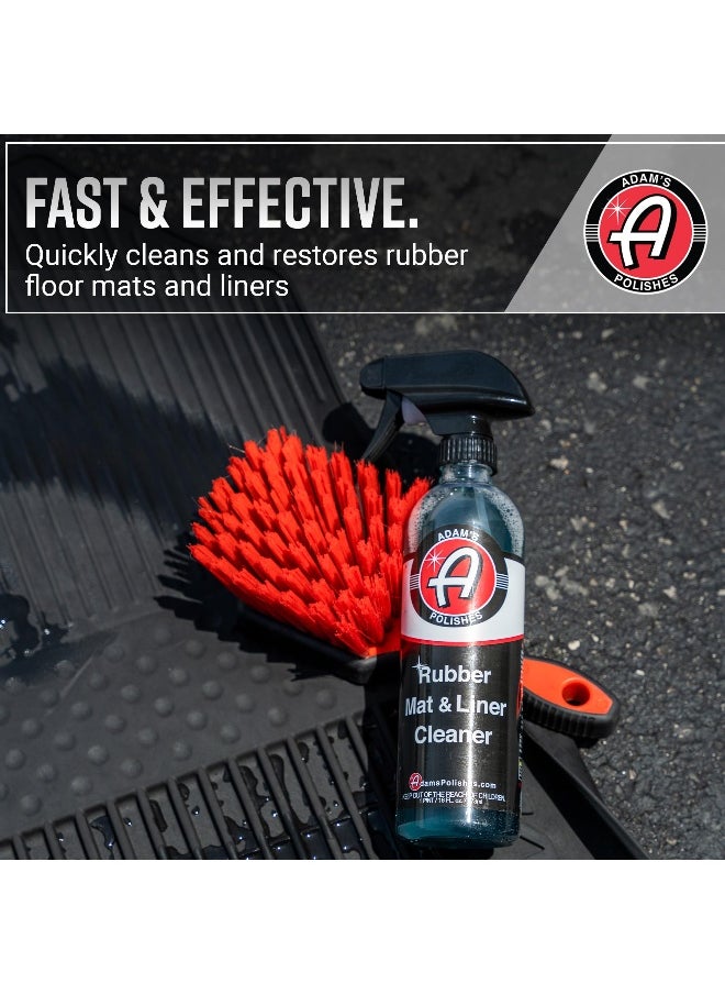 Adam's Polishes - Rubber Mat & Liner Cleaner 16oz Protectant & Rubber Floor Mat Cleaning Solution for Car Detailing   Deep Cleans & Restores Mats  Truck Bed Cargo Liners  Trunk Mat Accessories & More - Image 1